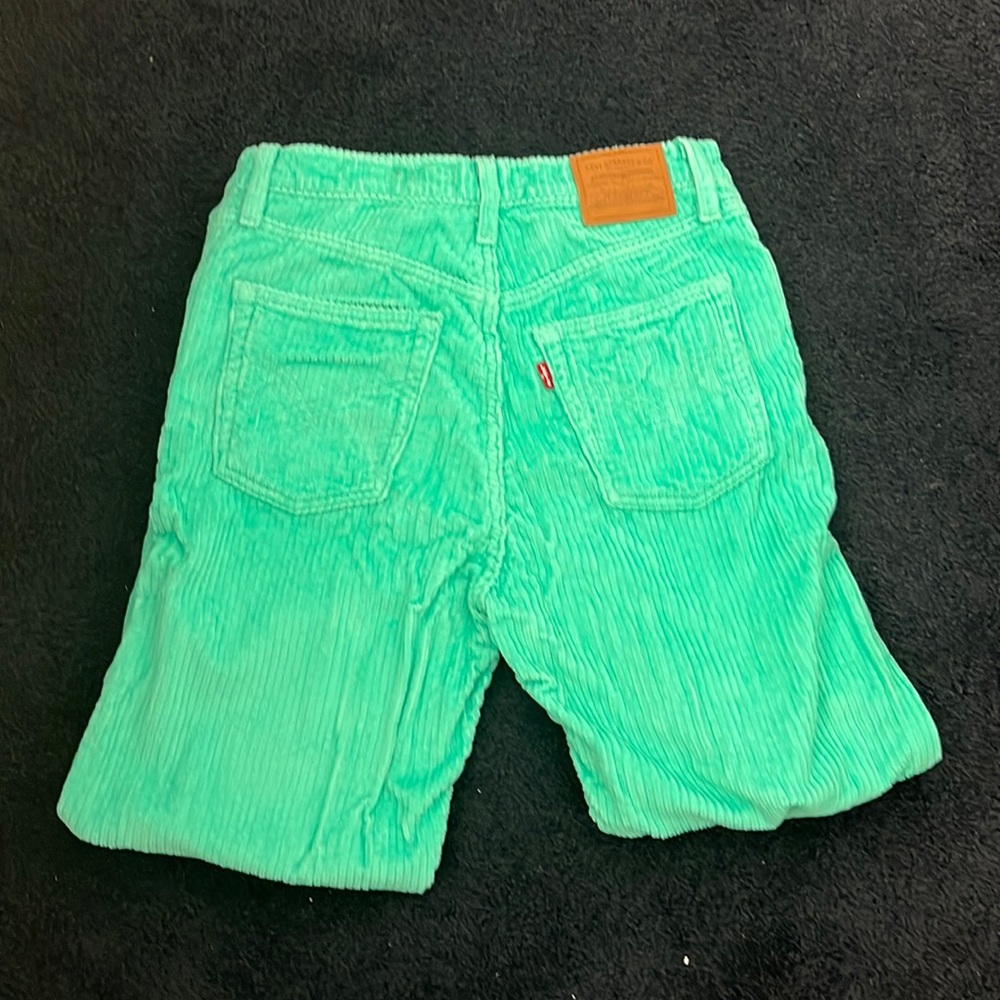 Teal Levi’s corduroy straight leg pants size 27